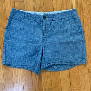 Blue light weight cotton shorts